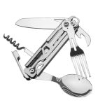Kit de couverts outdoor inox pratique, compact et démontable