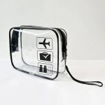 Trousse de toilette transparente pour avion compacte